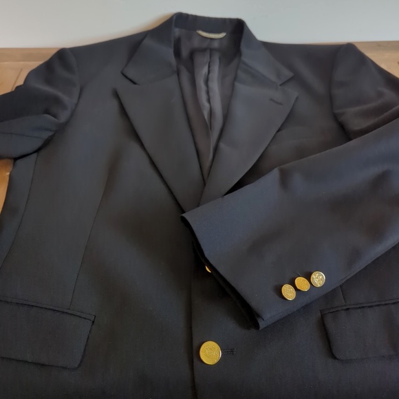 Stafford Executive Men’s Black Wool Single Breasted Notch Lapel Blazer - Picture 8 of 10